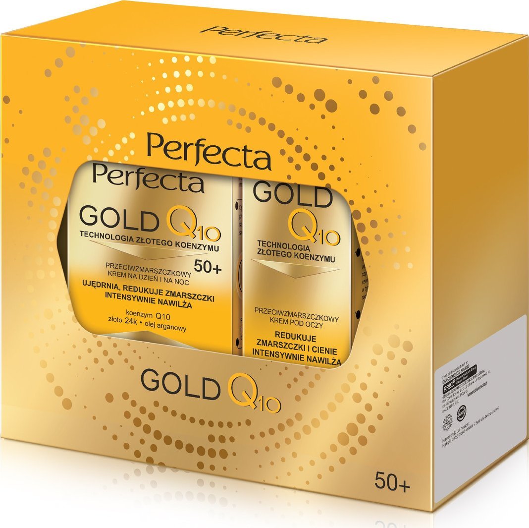Dax PERFECTA Zestaw prezentowy gold q10(krem 50+ na dzień i noc + krem pod oczy )