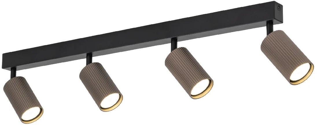 Lampa sufitowa TK Lighting Ryflowana sufitowa lampa Tune 16149 tubki do podsufitki brązowy