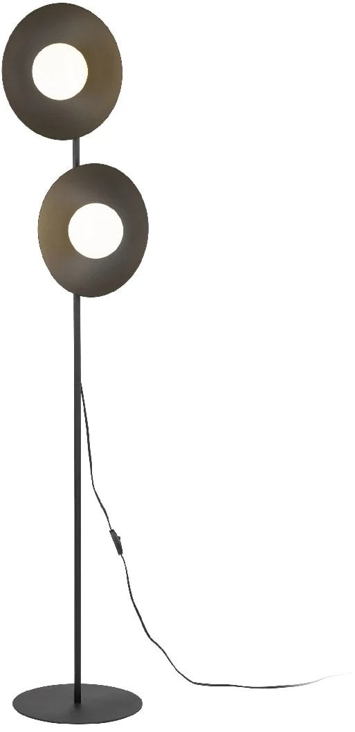 Loftowa stojąca lampa do salonu Slate 16136 mleczne kule czarny