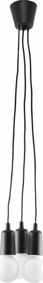 Lampa wisząca Lumes Czarna lampa wisząca z trzema zwisami - EX542-Diegi