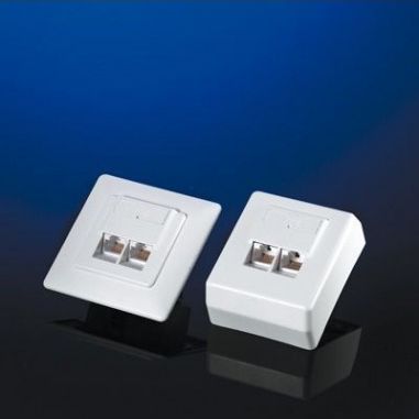 Roline ROLINE Gniazdo ścienne Kat. 6, podwójne, nieekranowane, natynkowe