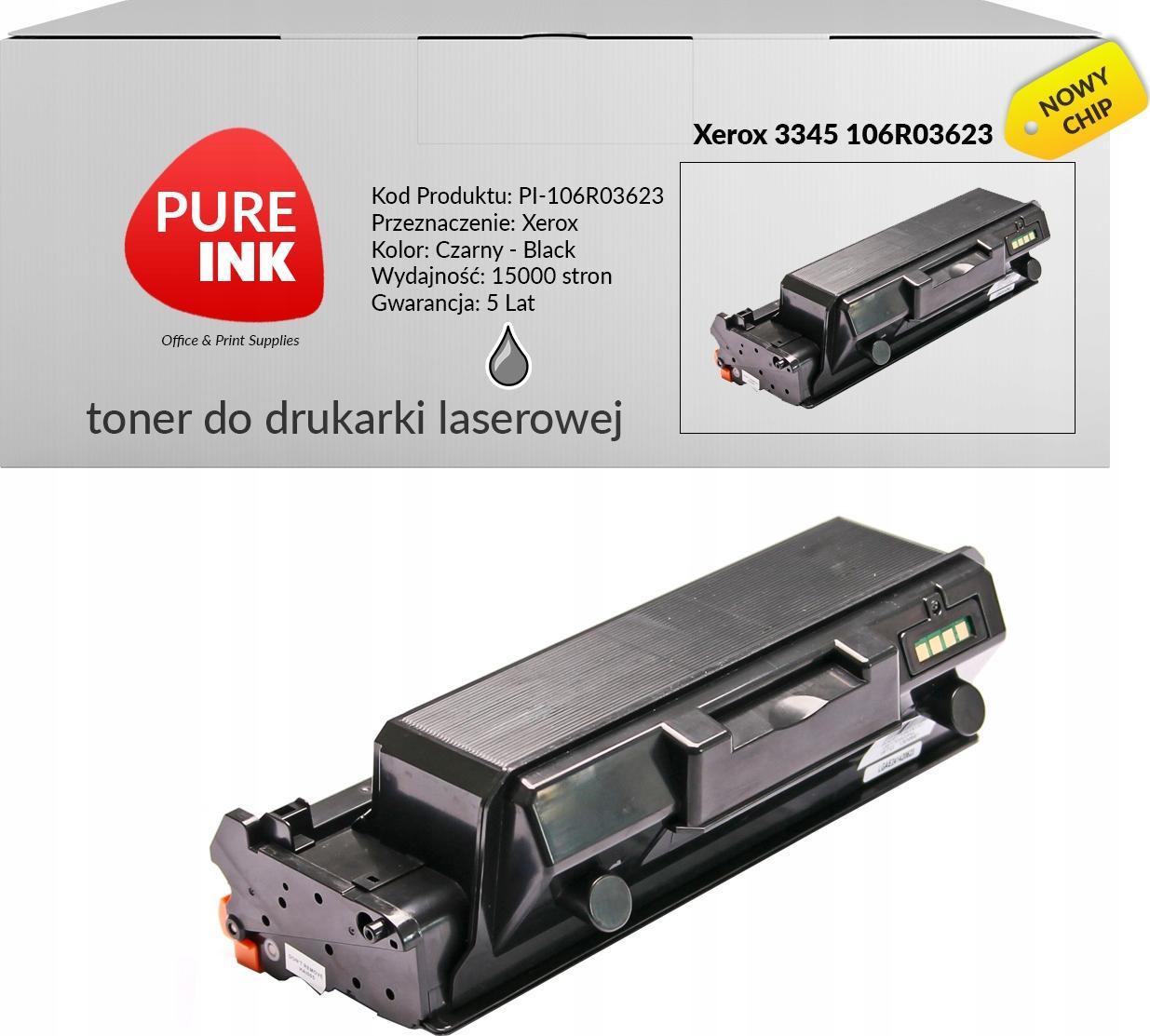 Toner Pureink Black Zamiennik 106R03623
