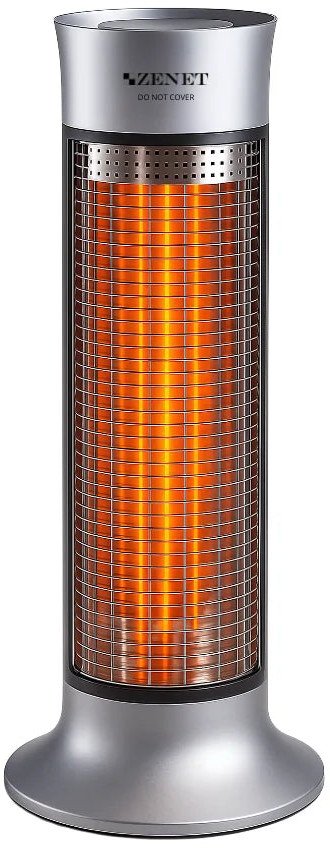 Promiennik podczerwieni przenośny Zenet ZET-516, Grzejnik promiennik, srebrny, 1000W