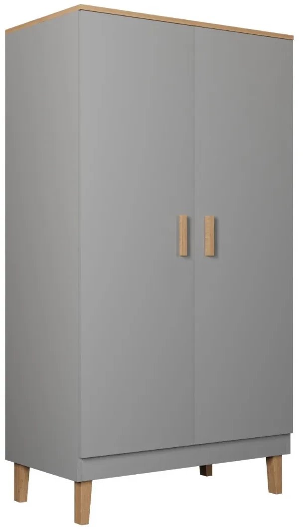 Szafa DENVER szara/hikora KOCOT MEBLE