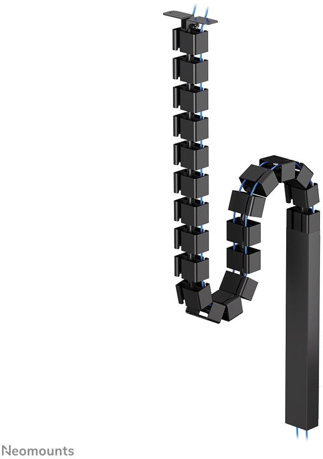 NEOMOUNTS Cable Spine Organizer for sit/stand desk frames screw mounted magnetic channel black