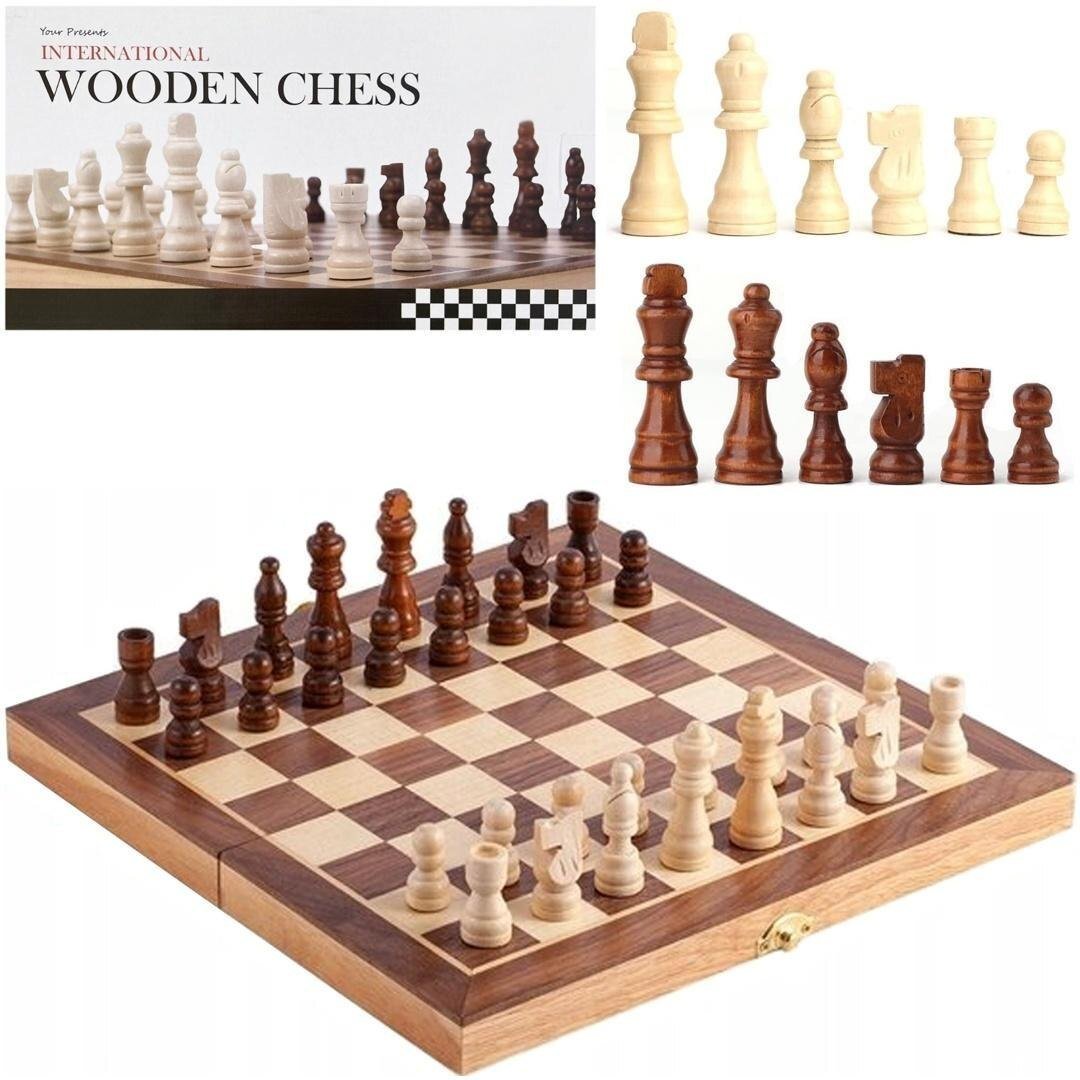 Szachy drewniane