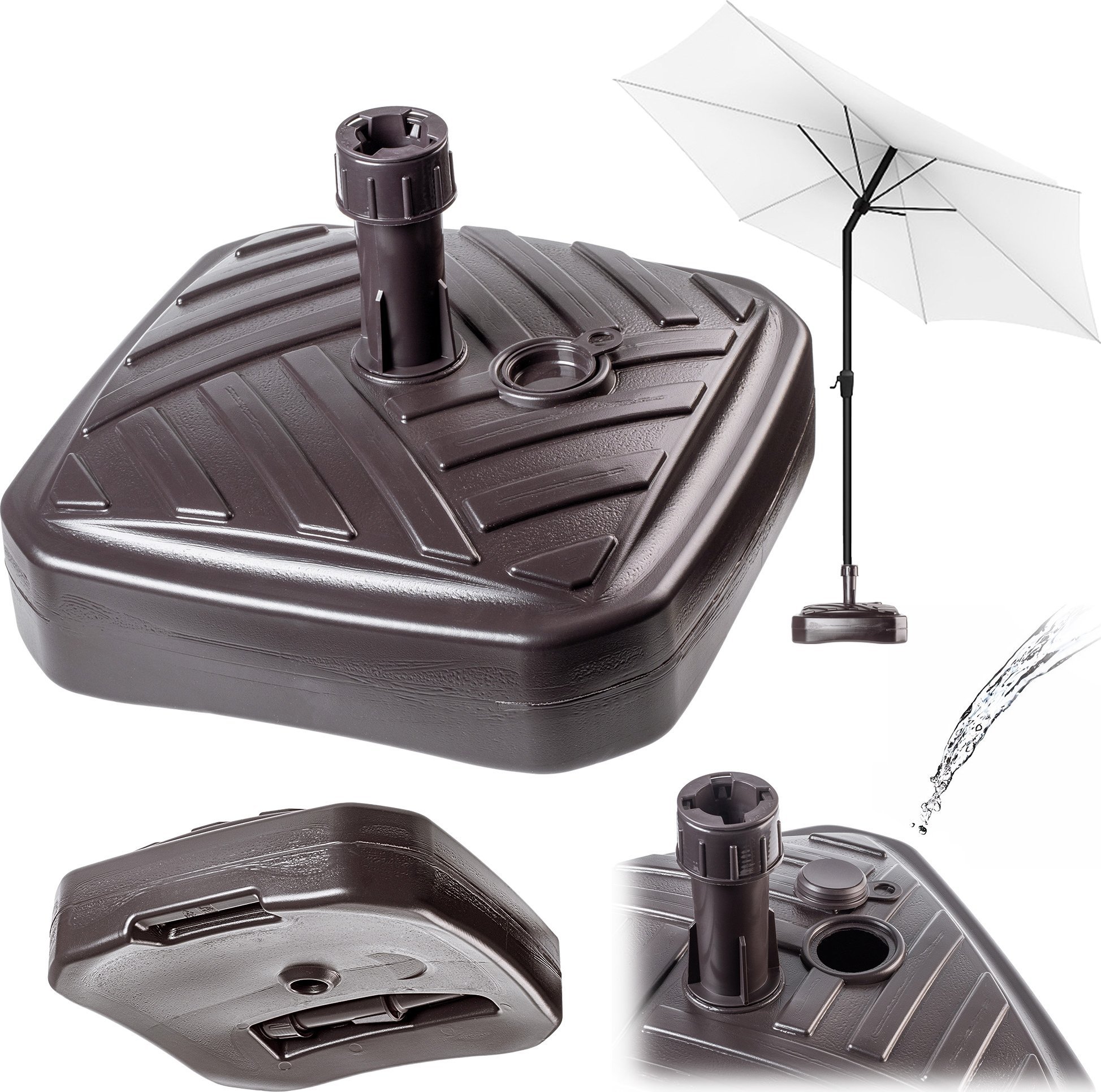 Kadax KADAX Podstawa Parasola Stojak Pod Parasol Ogrodowy Kwadratowy 39cm Obciążnik