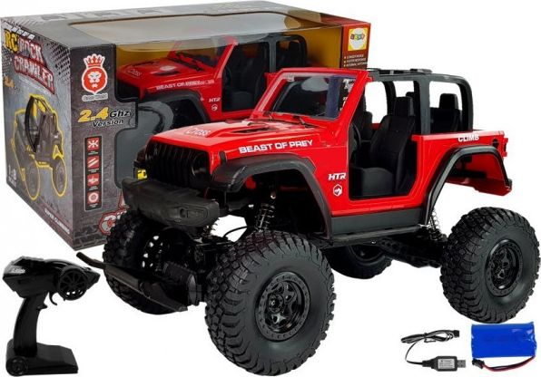 Lean Sport Auto Terenowe Jeep Zdalnie Sterowane 2.4G Czerwone