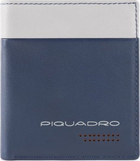 Piquadro Piquadro, Urban, Leather, Wallet, Credit Card Case, In Blue Grey, For Men For Men