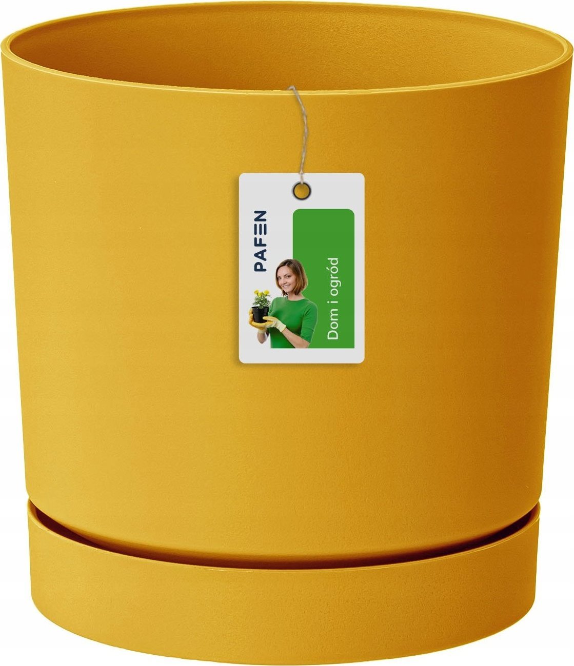 Prosperplast Okrągła doniczka Niska donica TUBO P DPOP110 Żółta