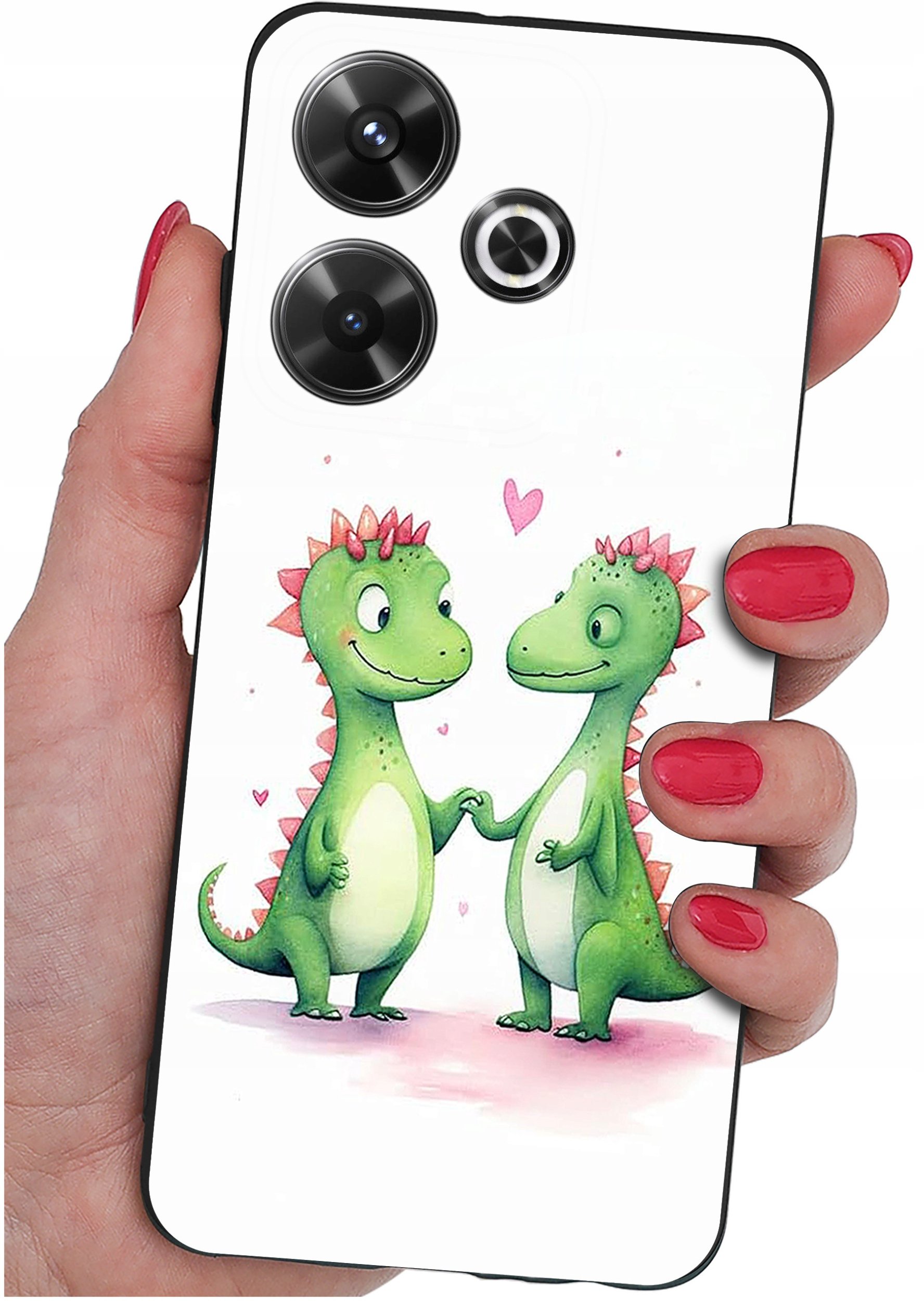 krainaGSM Etui do Xiaomi Redmi 13 4G WZORY SILIKONOWE MATT CASE + SZKŁO 9H