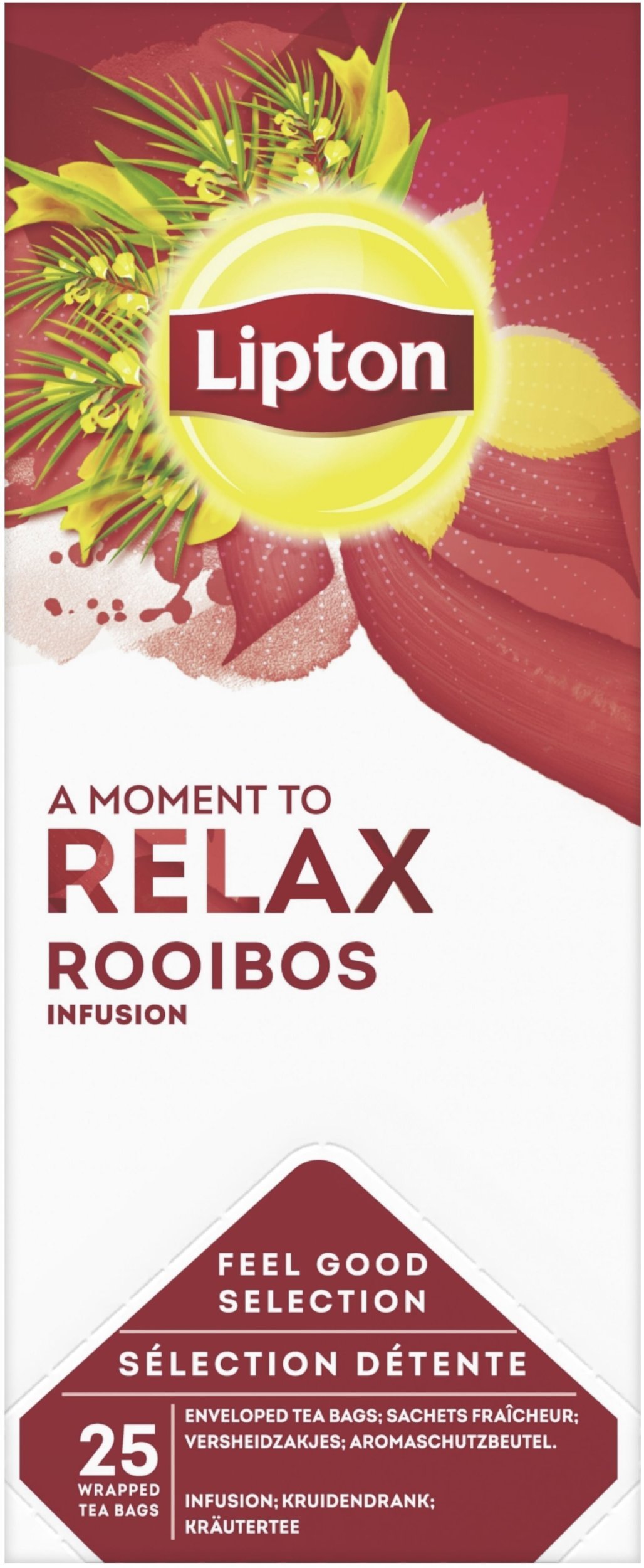 Lipton Herbata ziołowa Relax Rooibos Czerwonokrzew 25 kopert