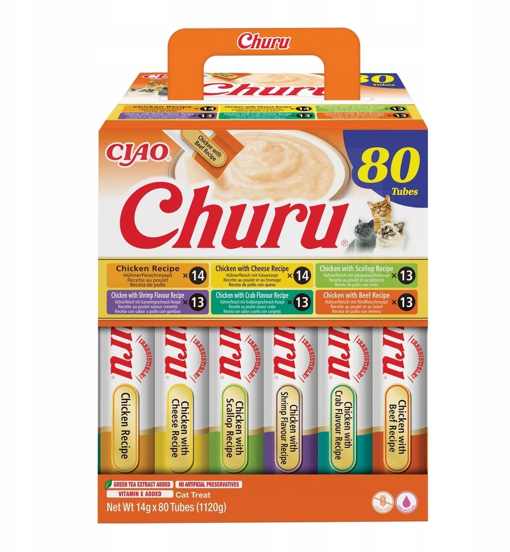 INABA CAT CHURU 80P CHICKEN RECIPE 80x14g