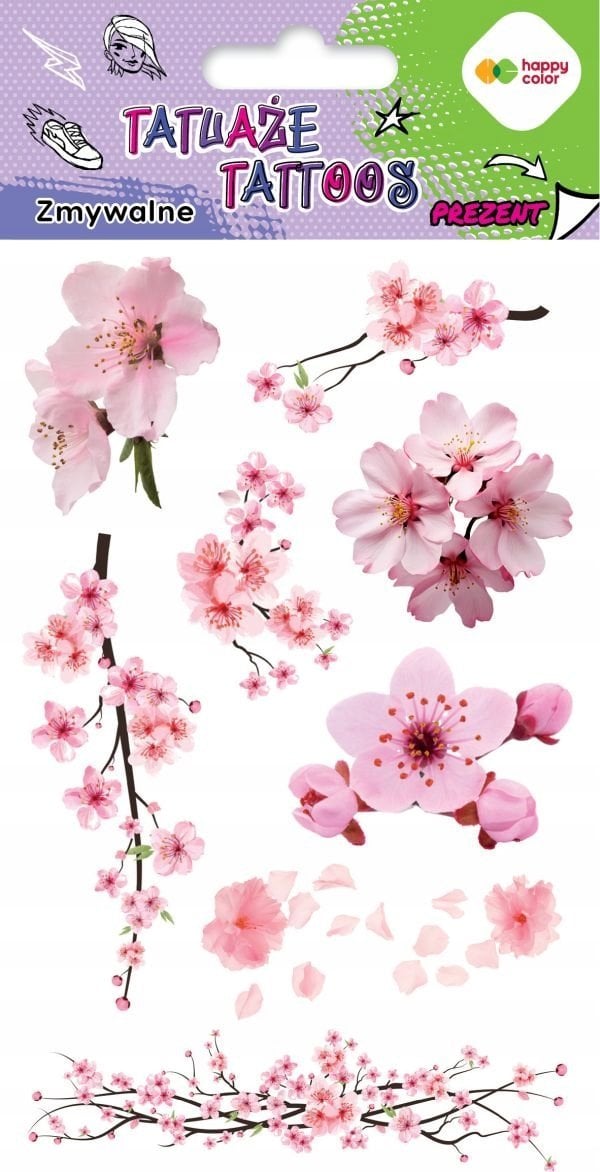 BaByliss Tatuaże zmywalne Sakura HAPPY COLOR
