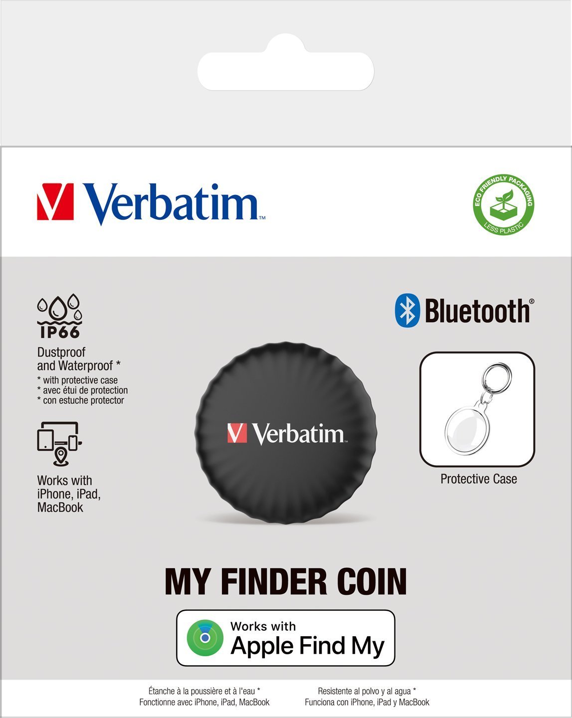 Verbatim Lokalizator My Finder Coin, 32133 BT 5.2, NFC Czarny