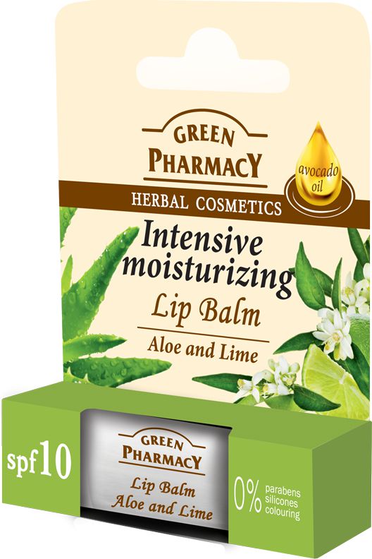 Green Pharmacy Green Pharmacy Balsam do ust aloes i limonka Intensive Moisturizing 3.6g (816961)