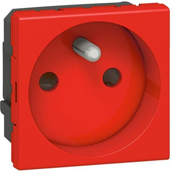 Legrand Gniazdo pojedyncze Mosaic 2P + Z 16A czerwone (077118)