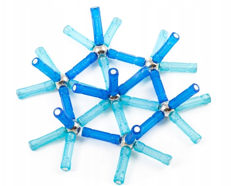 Klocki Magnetyczne Układanka Płatek śniegu 84 el.