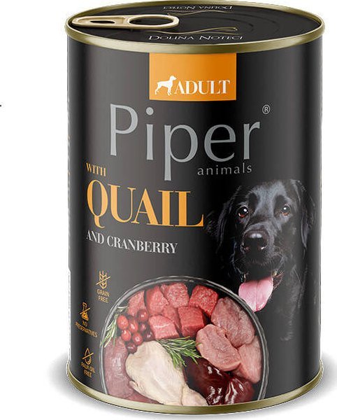 Mokra Karma dla psa Piper Animals z przepiórką i żurawiną 400 g