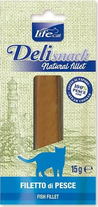 Life Pet Care LIFE CAT 15g DELI SNACK BOILED FISH FILLET /16