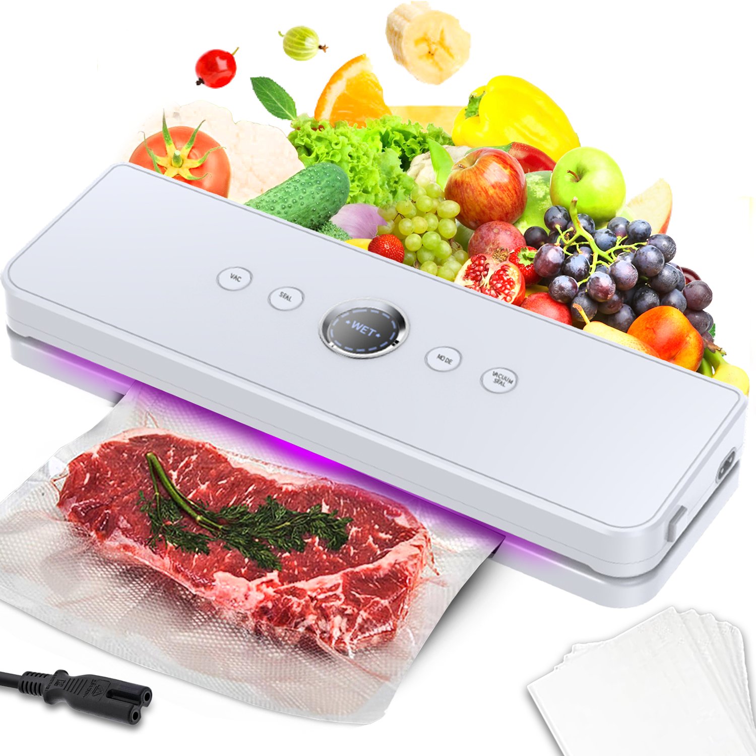 Zgrzewarka próżniowa do pakowania żywności Heckermann 2900 Biała