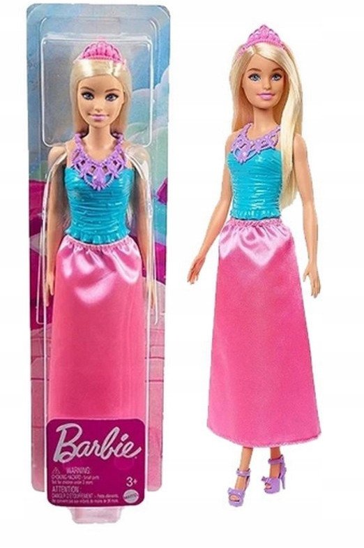 LALKA BARBIE KSIĘŻNICZKA różowa sukienka HGR01
