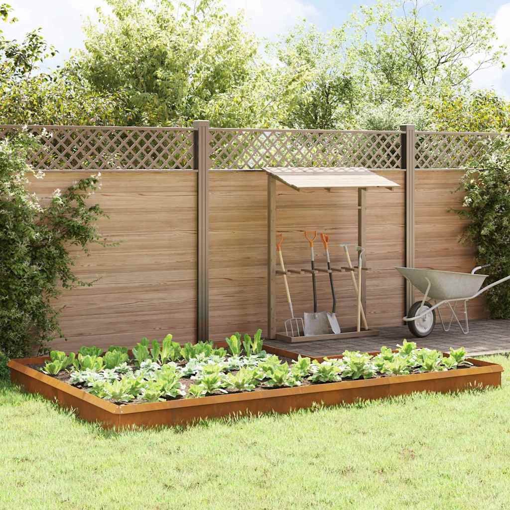 vidaXL Płoty ślimakowe 16 pcs Rdzawy