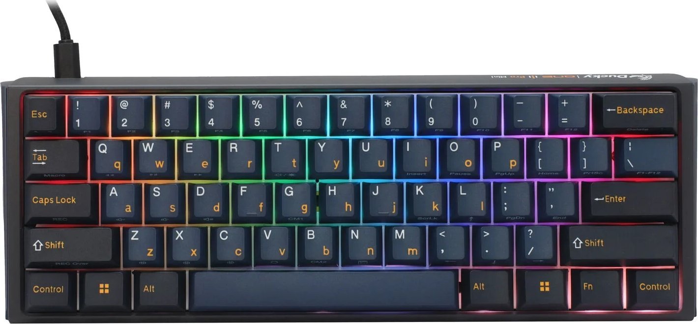 Klawiatura Ducky Ducky One 3 Pro Mini Nazca Line Gaming Tastatur, mechanisch, 8.000 Hz, Hot Swap, RGB - Cherry MX2A Speed Silver, ANSI (US)
