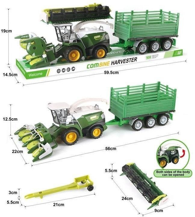 Zestaw kombajnów z przyczepą
