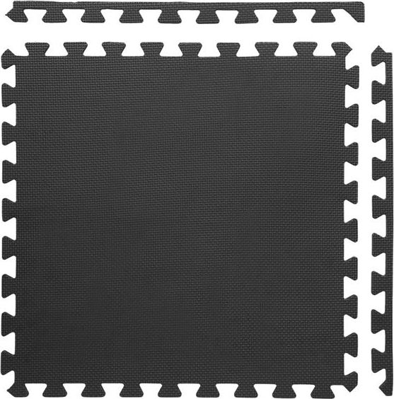 One Fitness Mata ochronna MP10 122 cm x 122 cm x 1 cm czarna