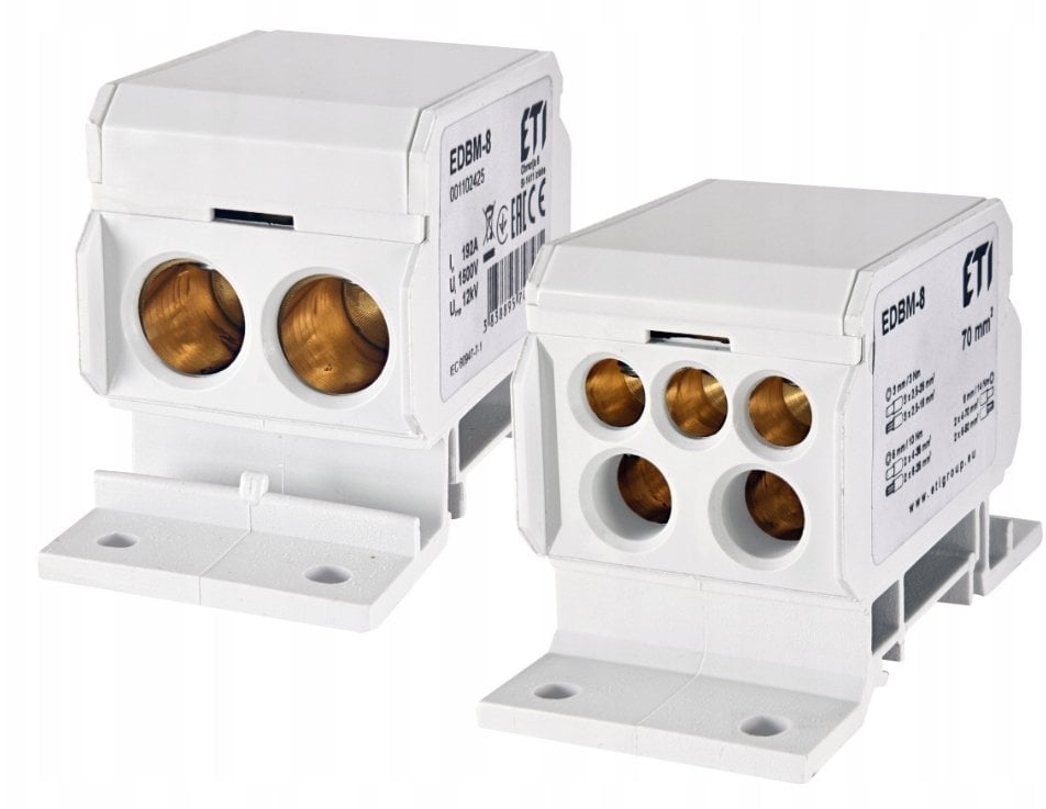 Blok rozdzielczy 192A (2x4-70mm2/2x4-35mm2+3x2,5-25mm2) szara EDBM-8 001102425