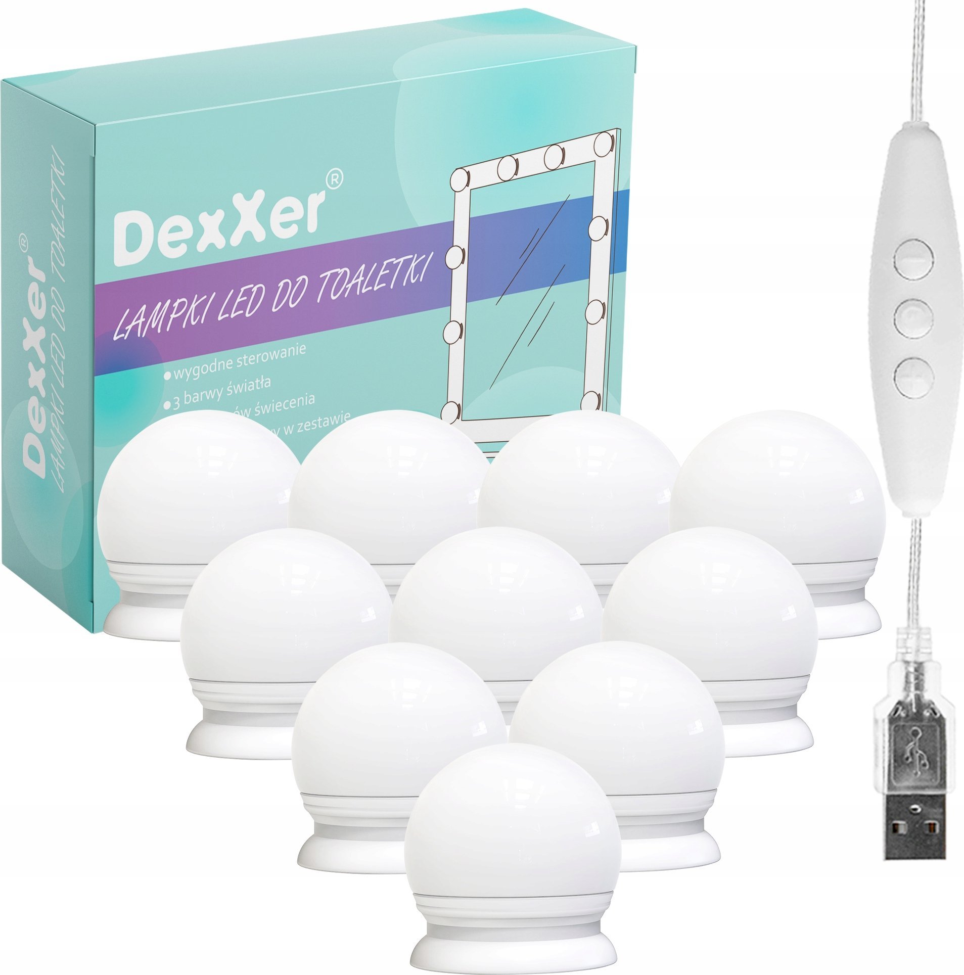 LAMPKI DO TOALETKI GDL-10LEDKIT01A