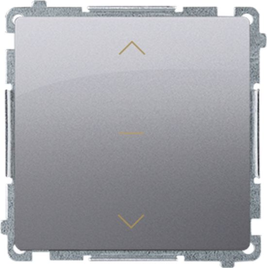 Kontakt-Simon Simon Basic Łącznik roletowy trójpozycyjny 1-0-2 (moduł) stal inox BMZW1K.01/21