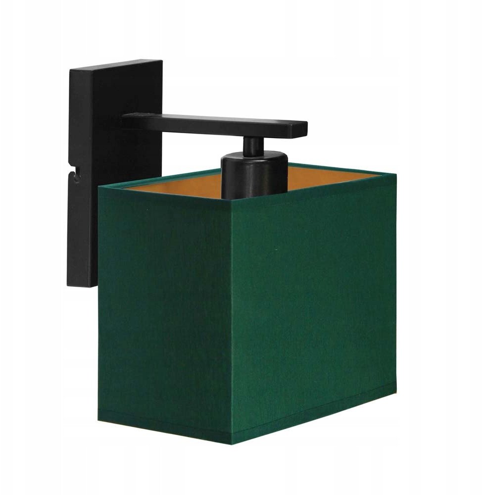 Kinkiet do sypialni LED do czytania MALTA GOLD z prostokątnym abażurem 15x20x10 cm