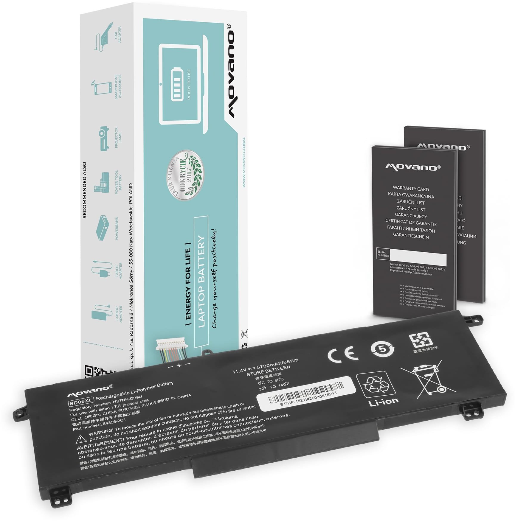 Bateria Movano do HP Omen 15-EK, 15-EN