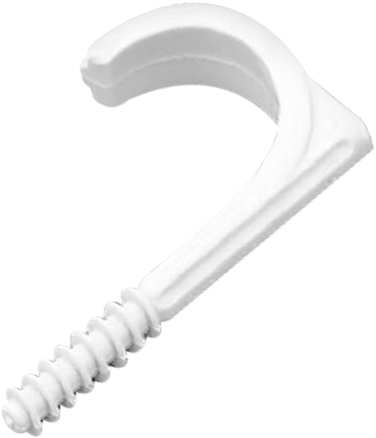 Uchwyt kablowy wbijany, hakowy, przewód okrągły ? 7mm, biały, 20 szt.