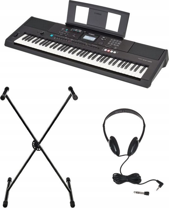 ZESTAW Yamaha PSR-EW425 Keyboard 76 Klawiszy Statyw i Słuchawki Stereo Nowe