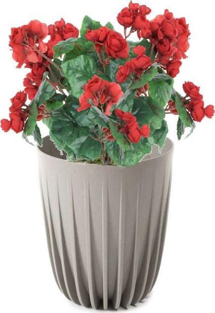 Lamela Doniczka z wkładem szara 19 cm Mira Eko