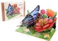 Pro Kids Puzzle 3D drewniany motyl na kwiatach