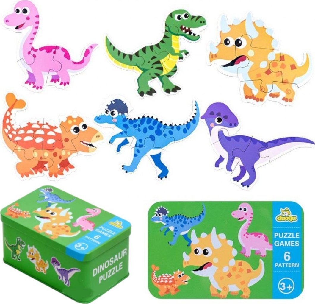 LUXMA Moje pierwsze puzzle dinozaury puszka 27 szt. 1777