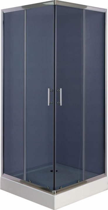 Savana Kabina prysznicowa z brodzikiem narożna kwadratowa 80x80x196 cm Grafitowa