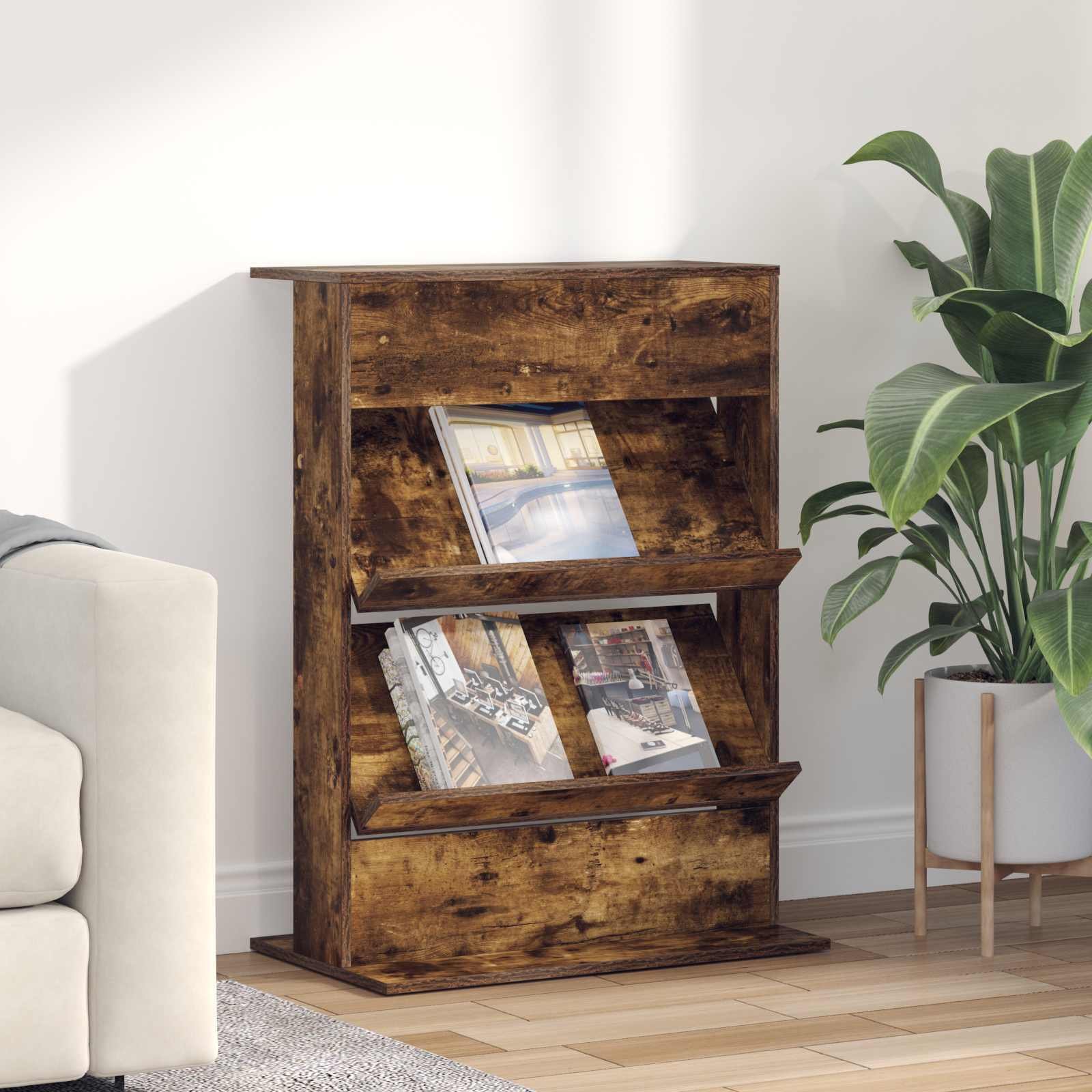 vidaXL Regał na gazety z półką