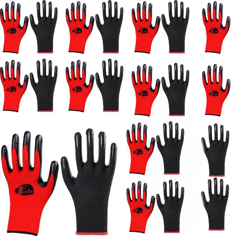 Rosfix 10X RĘKAWICE RĘKAWICZKI ROBOCZE MOCNE L 10 ROSFIX BHP OCHRONNE BUDOWLANE