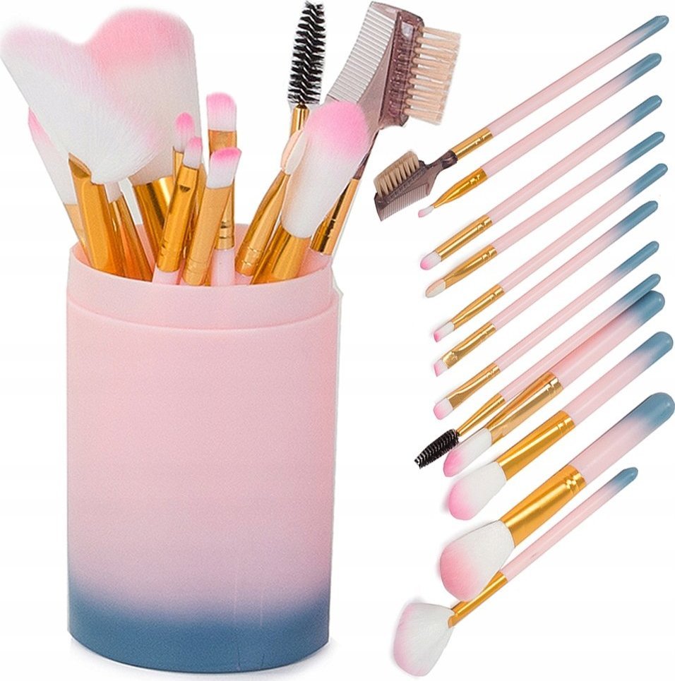 Verk ZESTAW PROFESJONALNYCH PĘDZLI DO MAKIJAŻU 12 SZTUK