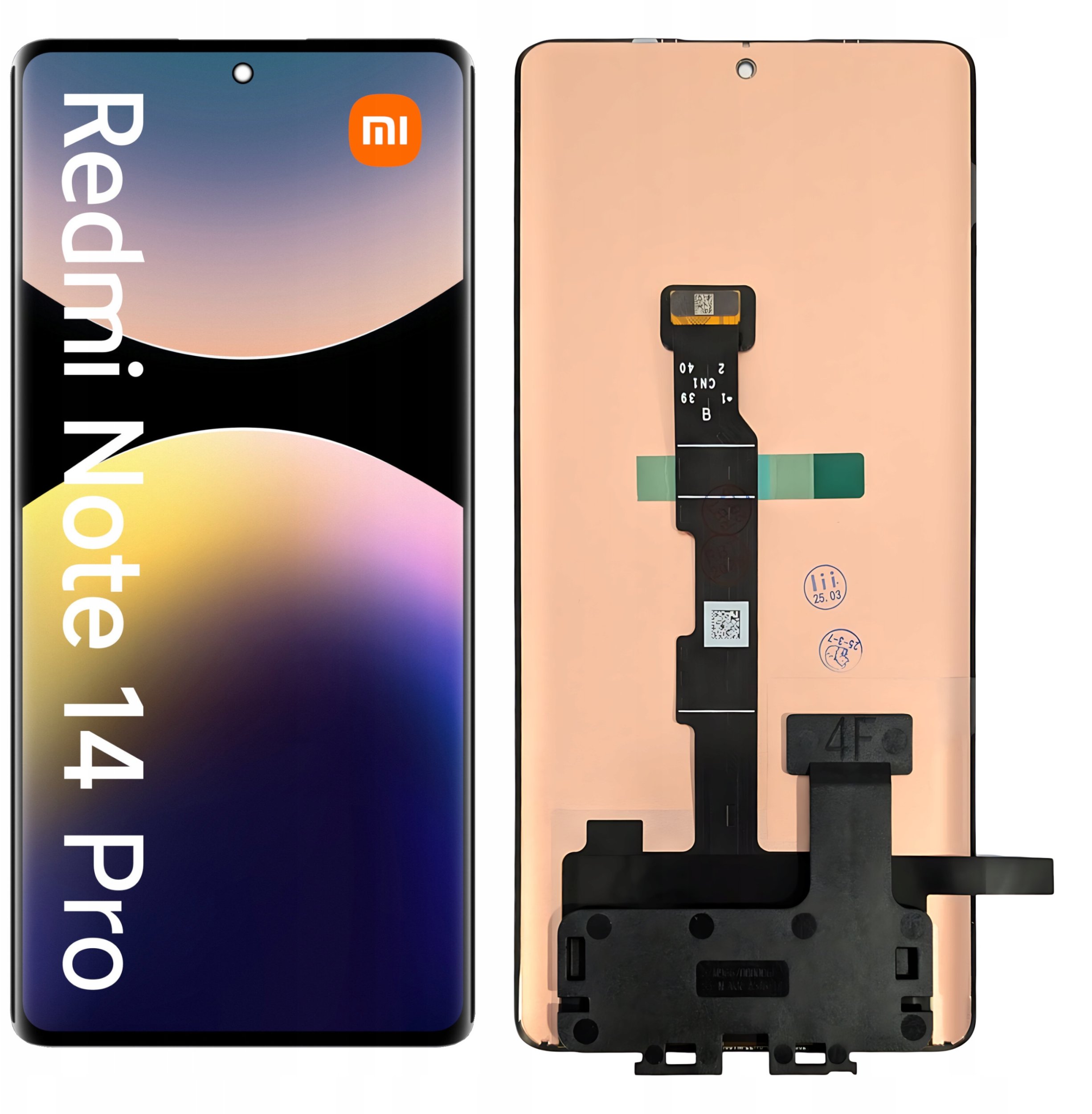 WYŚWIETLACZ EKRAN LCD SZYBKA DOTYK DO XIAOMI REDMI NOTE 14 PRO 4G OLED