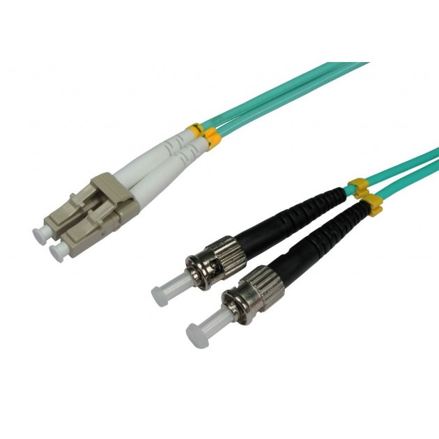 Intellinet Network Solutions Patchcord światłowodowy ST-LC, duplex, 2m, 50/125, OM3, wielomodowy (305816)