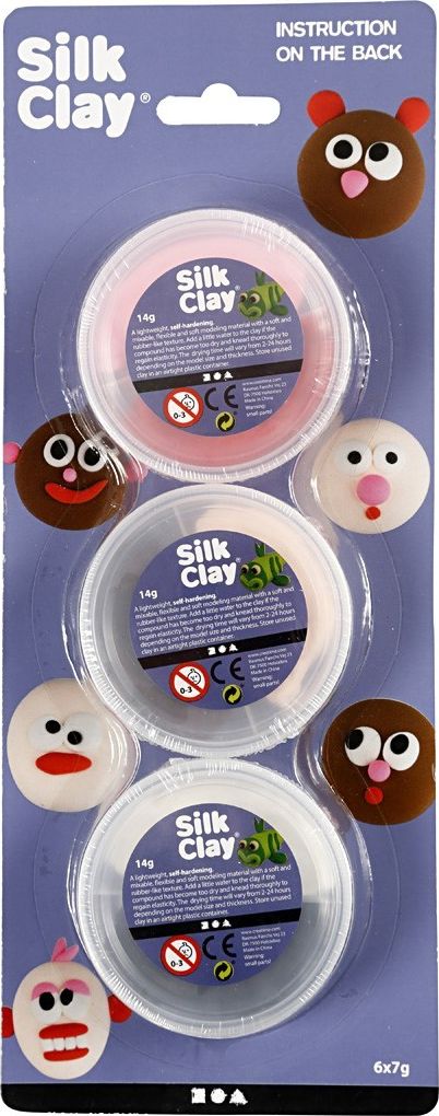 Creativ Company Masa Silk Clay - 6x7g kol. Kontrastowe