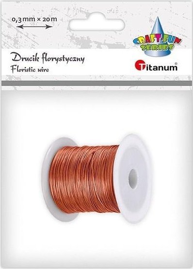 Drucik florystyczny 0,3mm 20m miedziany
