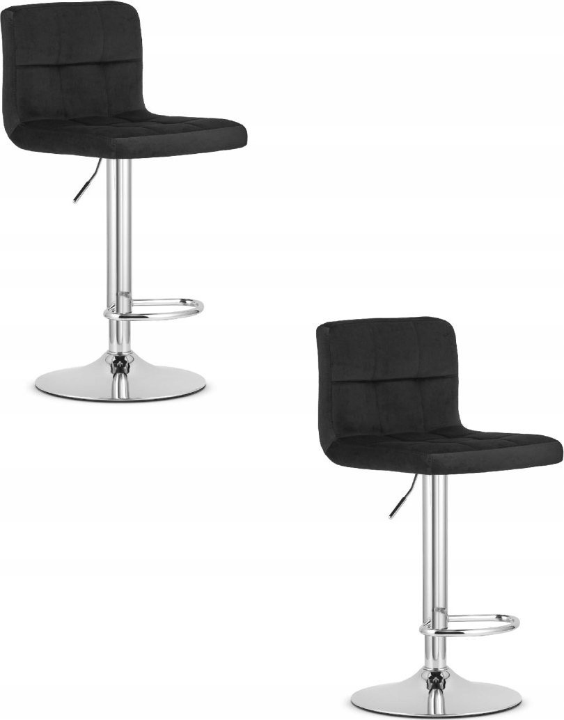 Leobert Hoker PROT - aksamit czarny / baza chrom x 2