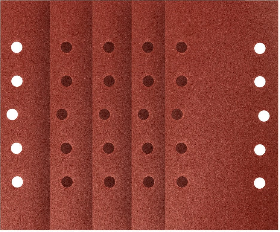 Papier ścierny na rzep 115 x 230 mm, P180, 5 szt., z otworami